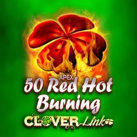 50 Red Hot Burning Clover Links online game logo by Novomatic on 3kingbets.com