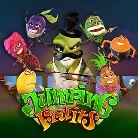 Jumping Fruits slot logo by Wazdan at Kingbet Casino