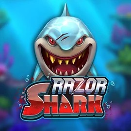 Razor Shark slot logo by Push Gaming at Kingbet Casino